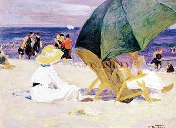 Edward Henry Potthast Prints Green Umbrella